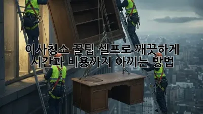 이사청소 꿀팁: 셀프로 깨끗하게, 시간과 비용까지 아끼는 방법!
